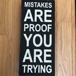 Quill, Plaque, ’Mistakes’. NWT